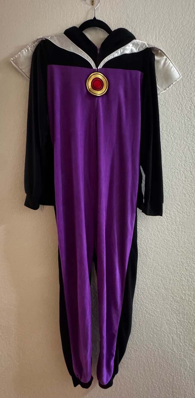Disney Evil Queen Union Suit Size Large Black Purple Costume